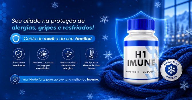 H1 Imune Suplemento Da UnicPharma Para Suporte à Imunidade Gripes Resfriados E Alergias