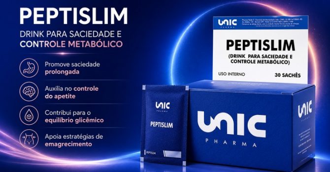 Peptislim Drink Funcional Da UnicPharma Para Saciedade Controle Do Apetite E Equilíbrio Metabólico